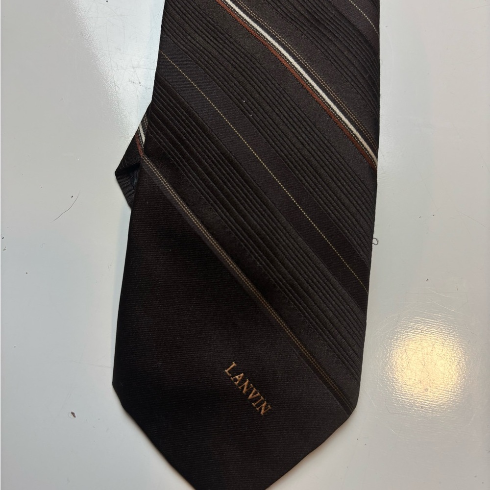 Lanvin brown Striped‎ Men's Tie